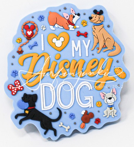 Disney Parks Disneyland I Love My Disney Dog Refrigerator Magnet Blue Dogs New - Picture 1 of 3