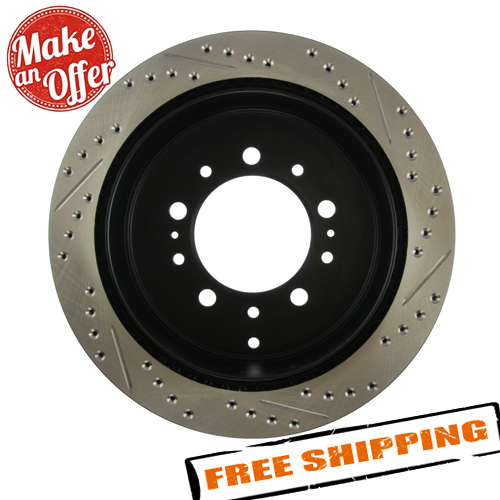 StopTech 127.44157R Drilled & Slotted Rear Brake Rotor for 0719 Toyota