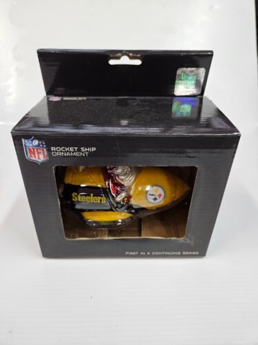 Pittsburgh Steelers Football Ornament NFL Christmas Decoration - Rocket ship! - Picture 1 of 6