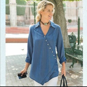 soft denim tunic