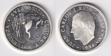 2000 Pesetas Silbermünze Spanien Seidenreiher 1994 (166777)