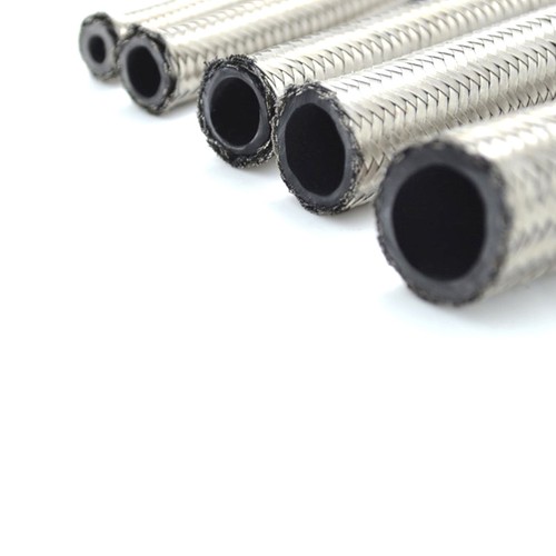1/4" 6mm Stainless Steel Braided Fuel Oil Hose -2M - Picture 4 of 12