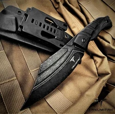 Takumitak 10" G10 Tactical Knife D2 Blade Molle Kydex Sheath Fixed Blade Knife