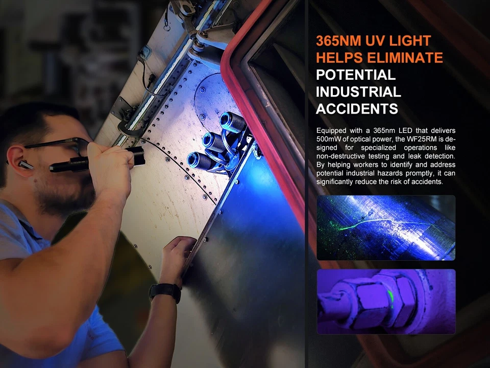 Lanterna Fenix WF25RM 3000 lúmens com luz UV e suporte de carregamento - Imagem 3 de 4