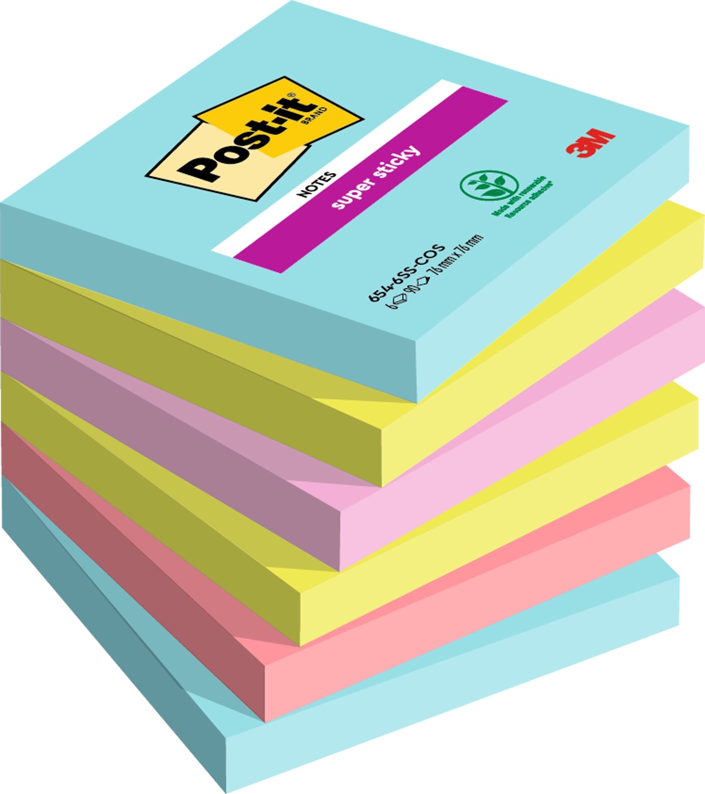 Super Sticky Notes Cosmic Color 76mm x 76mm 90 Sheets Pack-image