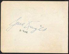 June Knight d1987 signed autograph 5x6 Album Page American Broadway Film Actress