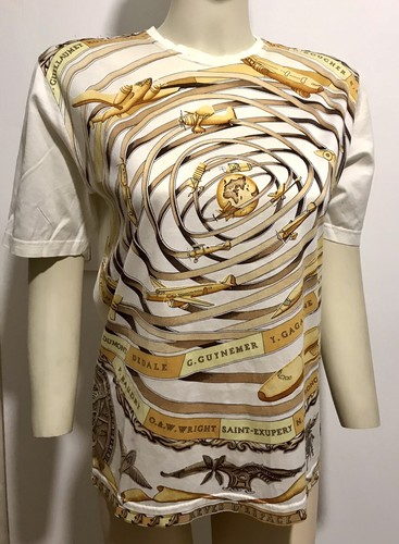 Chemisier (blouse) HERMES Vintage En Soie Taille 36 - Blanc, Sans Manches, Excellent état