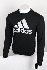 Image of Adidas Golf Men's Sweater Big Logo Fleece Crew Long Sleeve Black ADVR0802