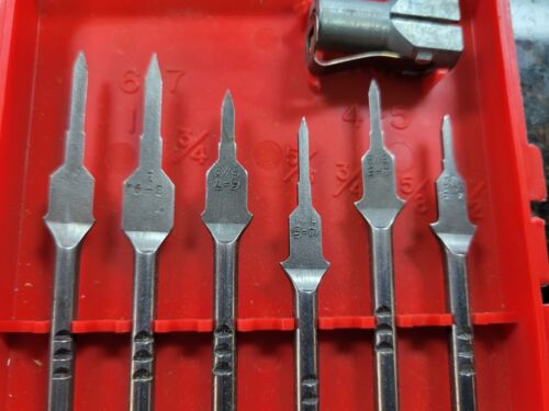 SET PUNTE PILOTA VITI LEGNO ARTIGIANALI VINTAGE 13 PEZZI SVASATORE - Foto 3 di 4