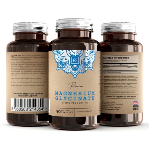 Magnesiumglycinat | 90 250 mg Magnesium-Glycinat-Kapseln | Made in UK - Bild 2 von 22
