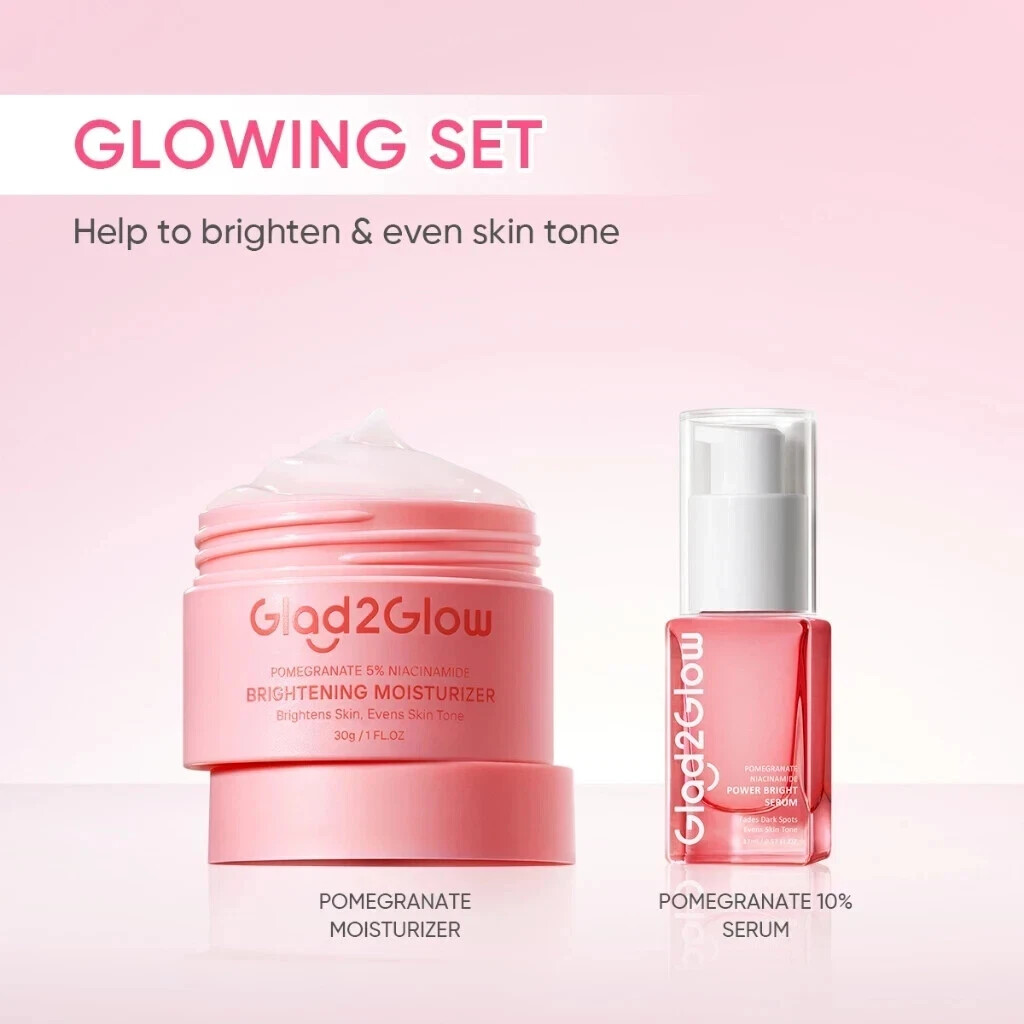 Glad2Glow 2 In 1 Basic Skincare Set Brightening Glowing