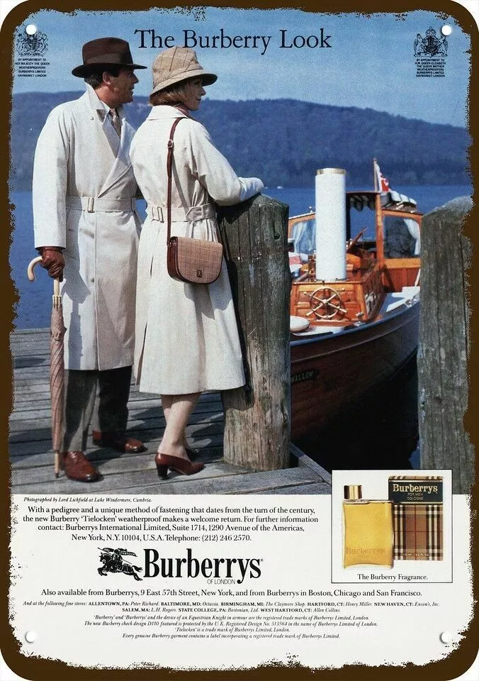 1984 BURBERRYS of London Trench coats Vintage Look DECORATIVE