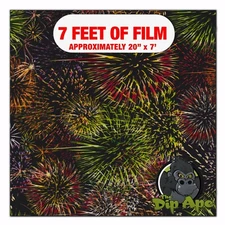 Hydrographic film Fireworks hydro dipping 7' x 20" hydro dip