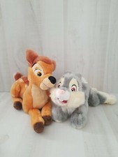 Disney Store Authentic Exclusive Bambi 11" and Thumper 10" Plush Original