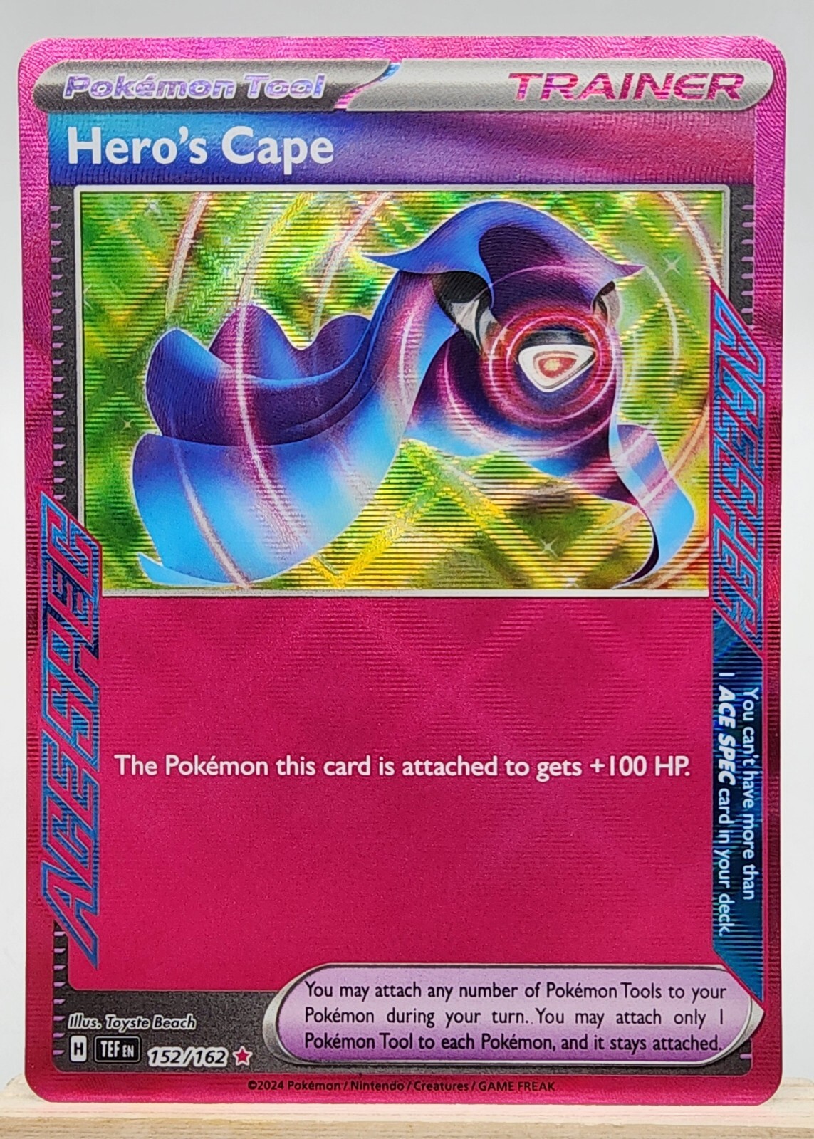 Pokémon TCG Hero's Cape Temporal Forces 152/162 Holo Ace Rare NM