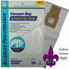 Kenmore CLOTH Vacuum Cleaner Bags Type U  O 50688, 50690, 5068 -Pack of 3 Bags