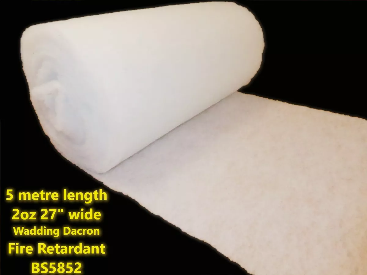 5 metres Polyester Wadding Dacron Upholstery Quilting Batting 2oz 27 inch wide