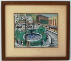 Lucien Genin . Gouache "Paris place Pigalle" 20.5 x 27 cm certificat