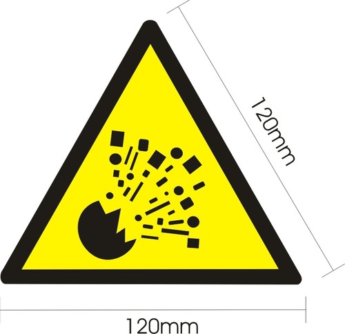 2 TARGHETTE ADESIVE ISO 7010 CARRELLI ELEVATORI SEGNALETICA