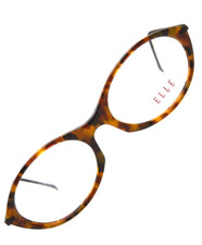Vintage ELLE EL2527 Japan Turtle Oval Frame Fancy Glasses Y2K Women