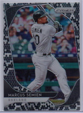 2020 Panini Prizm Tier II Snake Skin #123, MARCUS SEMIEN /50, Texas Rangers