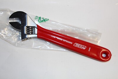 IREGA 77-8 8'' WIDE PRECISION ADJUSTABLE WRENCH RED PVC HANDLE MADE IN SPAIN