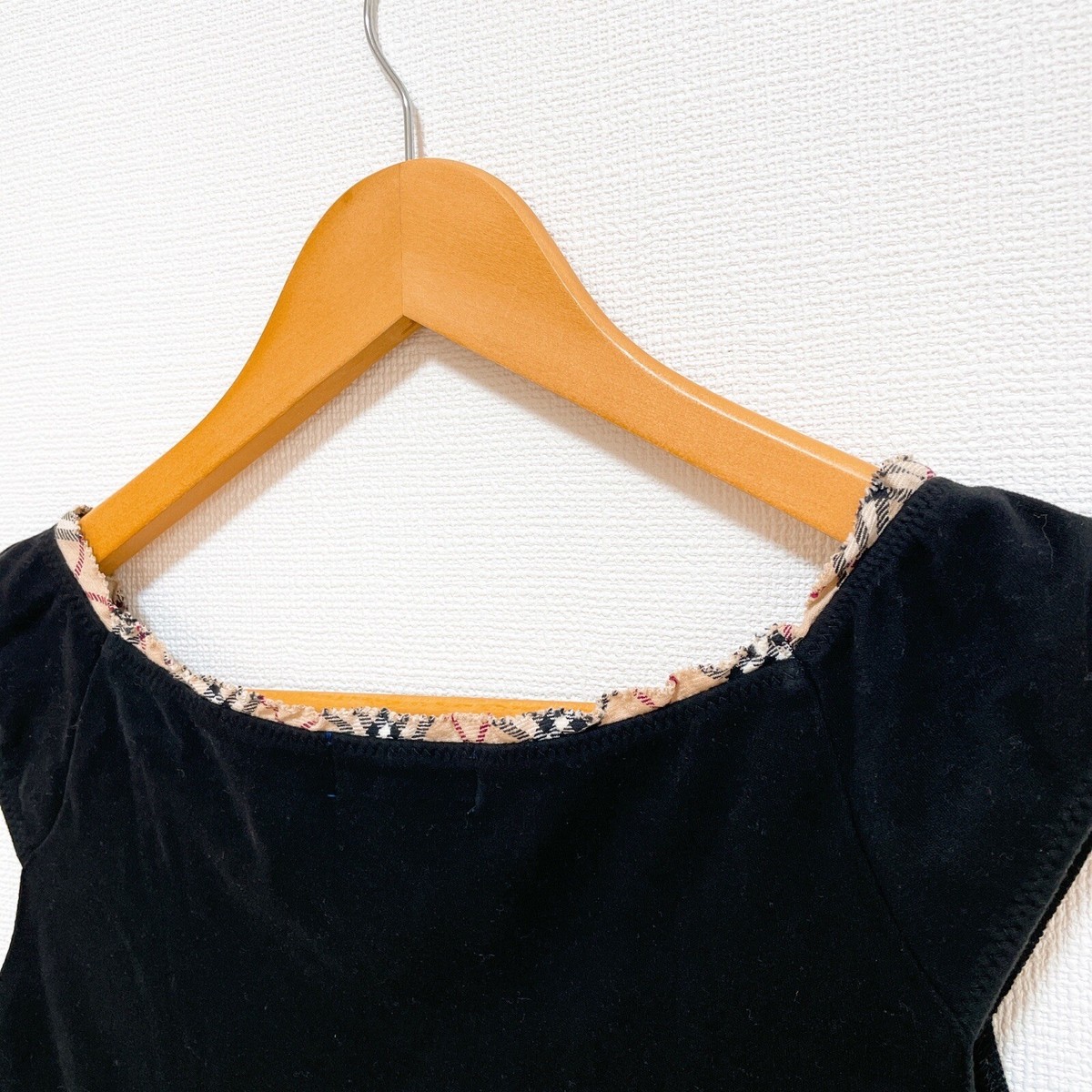 Burberry Blue Label Tank Top 38/S Black Nova Check Logo Burberry Blue Label Tank Top 38/S Black Nova Check Logo