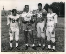1967 Press Photo Fortier Football Captains with O. J. Tournillon