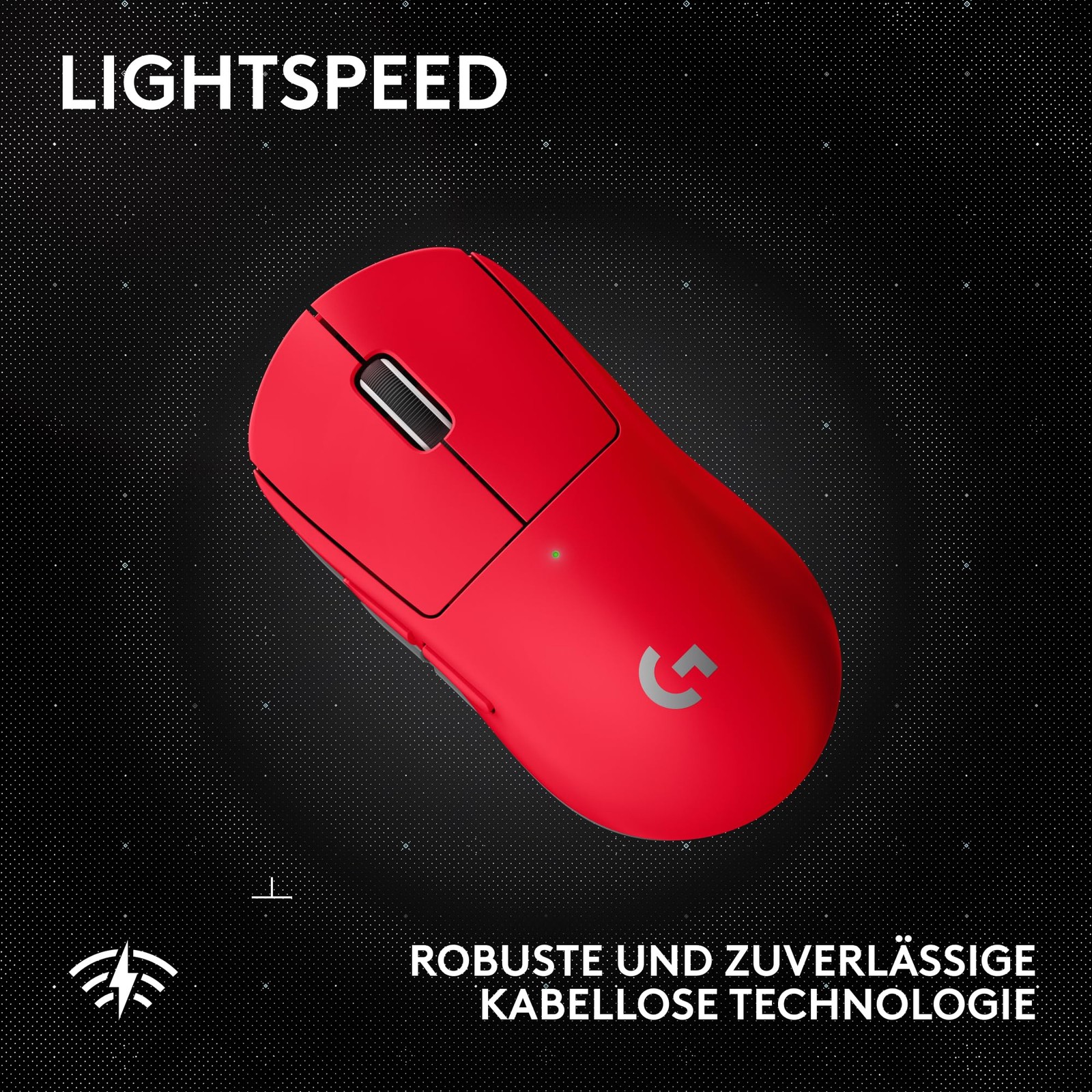 Logitech G PRO X Superlight 2 SE kabellose Gaming-Maus Rot Ansicht 4