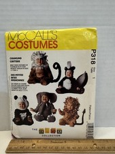 Vintage McCalls Pattern P318 Crawling Critters Toddler Animal Costumes, Uncut