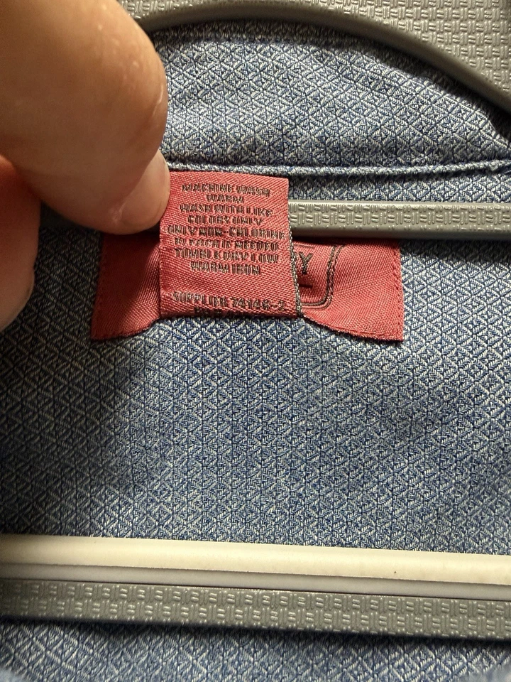 Camisa informal azul con botones The Foundry Supply Co Foto 4 de 4