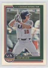 2022 Panini USA Baseball Stars & Stripes Holo Gold 42/99 Sean McLain #20 tj1