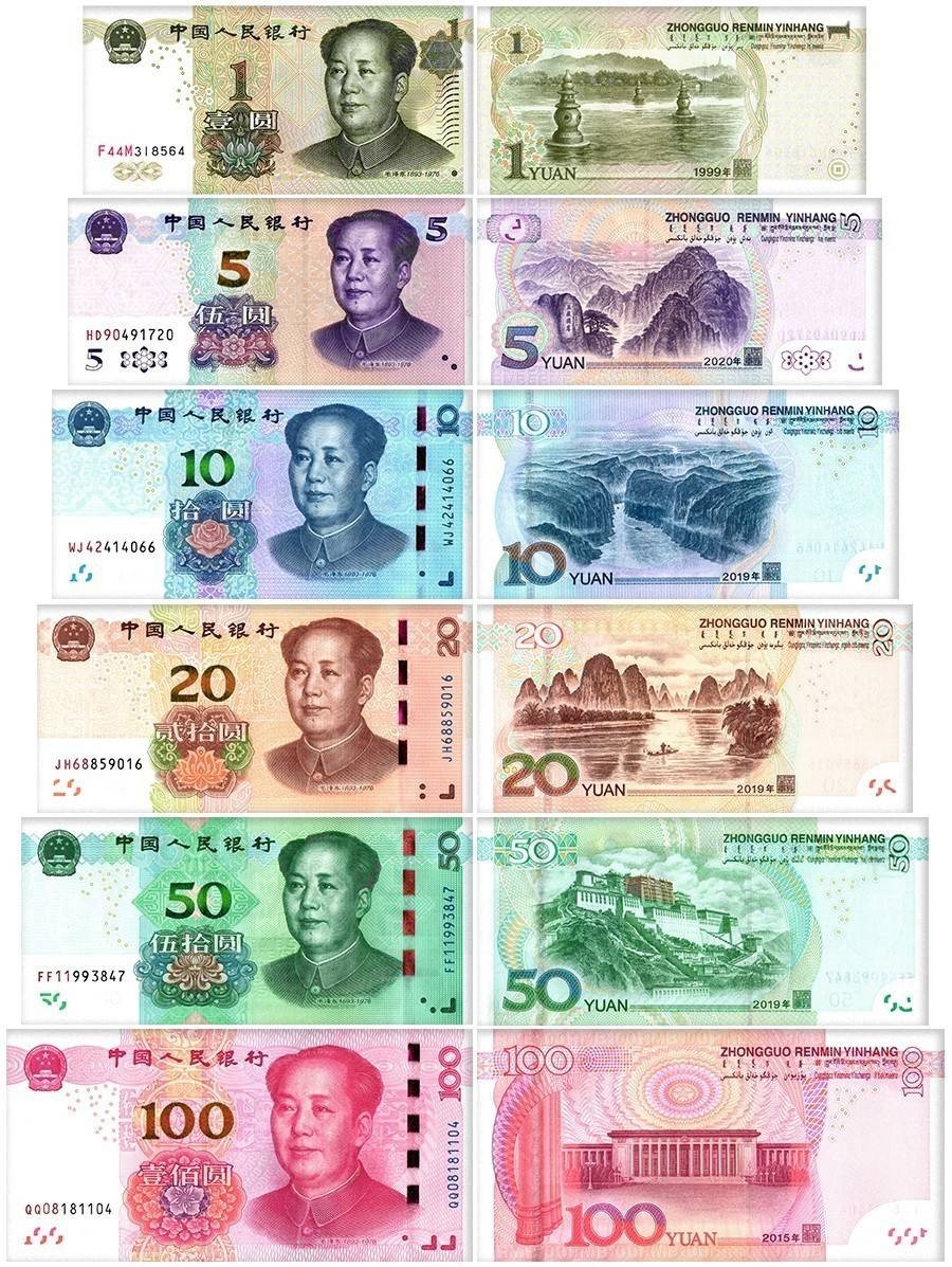 China 1-100 Yuan 6 Pieces Set, 1999-2020, P-895-916, UNC | eBay
