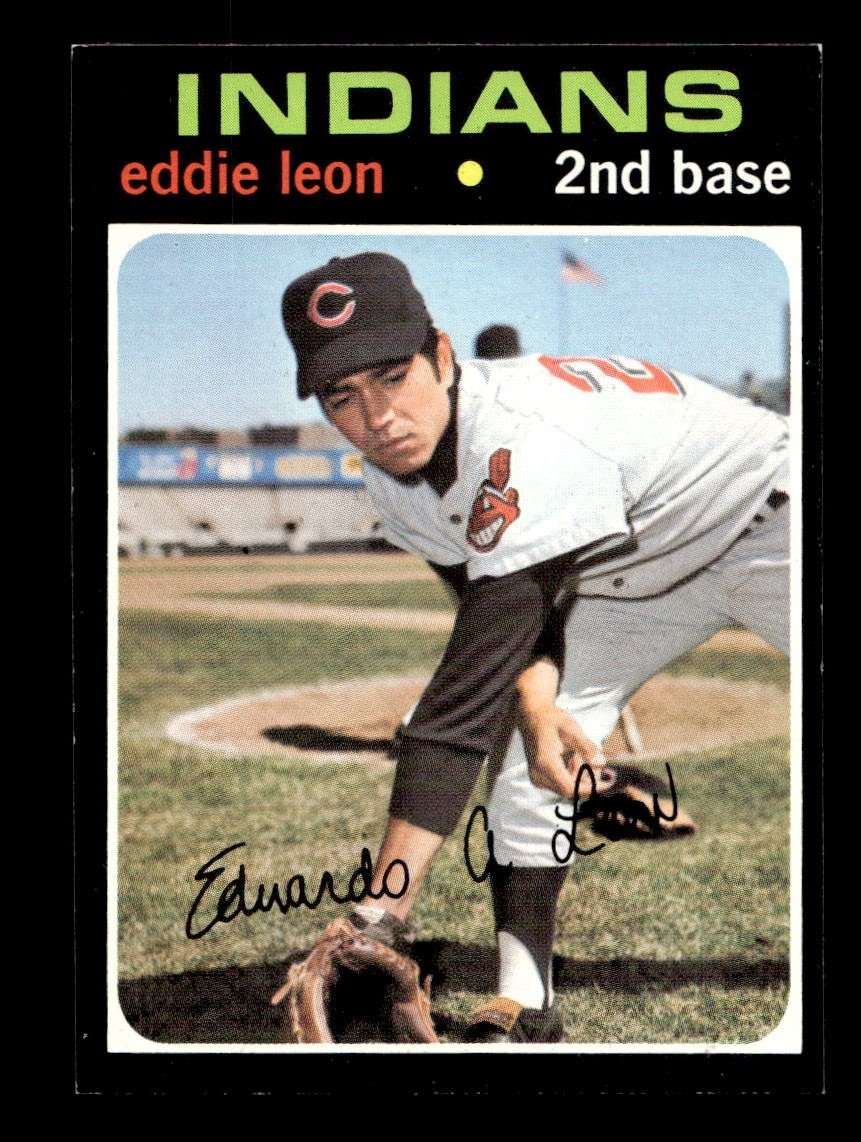 1971 Topps #252 Eddie Leon Indians NEAR MINT *2a