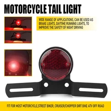 LED Brake Stop Light Tail Fit Harley Bobber Chopper Honda Bike Dirt Motorcycle