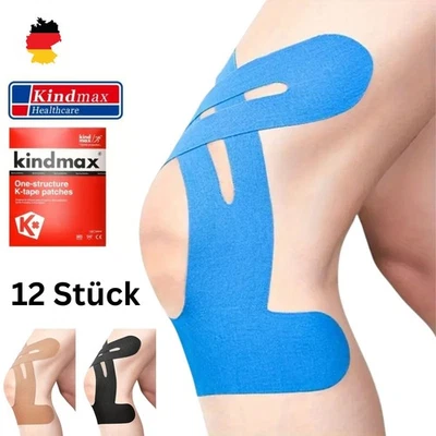 SQAUT 12x PreCut Kinesiotapes Vorgeschnitten für Knie Kinesiologie Tape Kniebandage