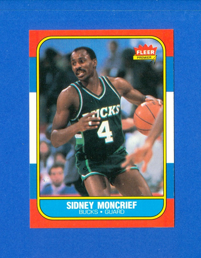 1986/1987 Fleer Basketball#75 Sidney Moncrief '86 Set Break Card NM/MT Condition