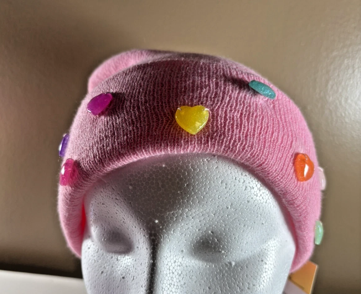 Chapeau Tricot Rose Fille – Claire's – Taille Unique – Neuf Avec étiquette – Acrylique