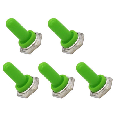5Pcs Green 12Mm Rubber Rocker Toggle Switch Knob Hat Waterproof Boot