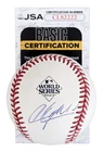 AROLDIS CHAPMAN SIGNED 2023 WORLD SERIES BASEBALL TEXAS RANGERS w/JSA COA!
