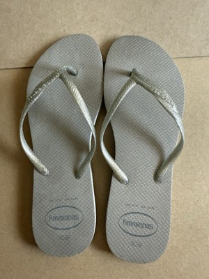 Havaianas Slim Shiny Glitter Grey FlipFlops 41-42 - New