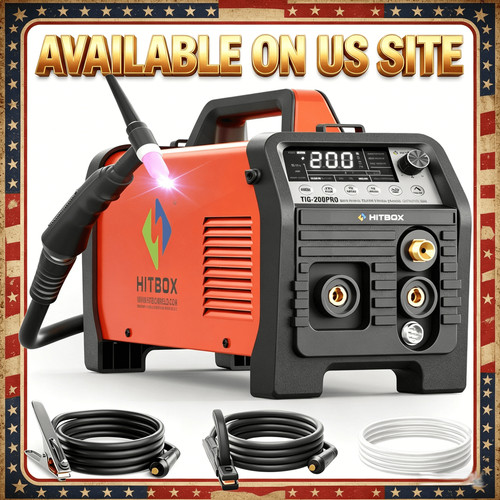 HITBOX 6in1 TIG Welder HF/Spot/Pulsed/Cold TIG Welder 110V/220V 200A Welder Used