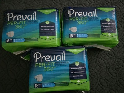 Prevail Per-Fit 360 Daily Briefs Climate Care Maximum Plus 18 Ct Size 2 45-62''..