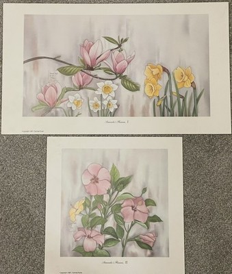 Carmel Foret (2) 'Amanda's Flowers, I & II - Signed Prints