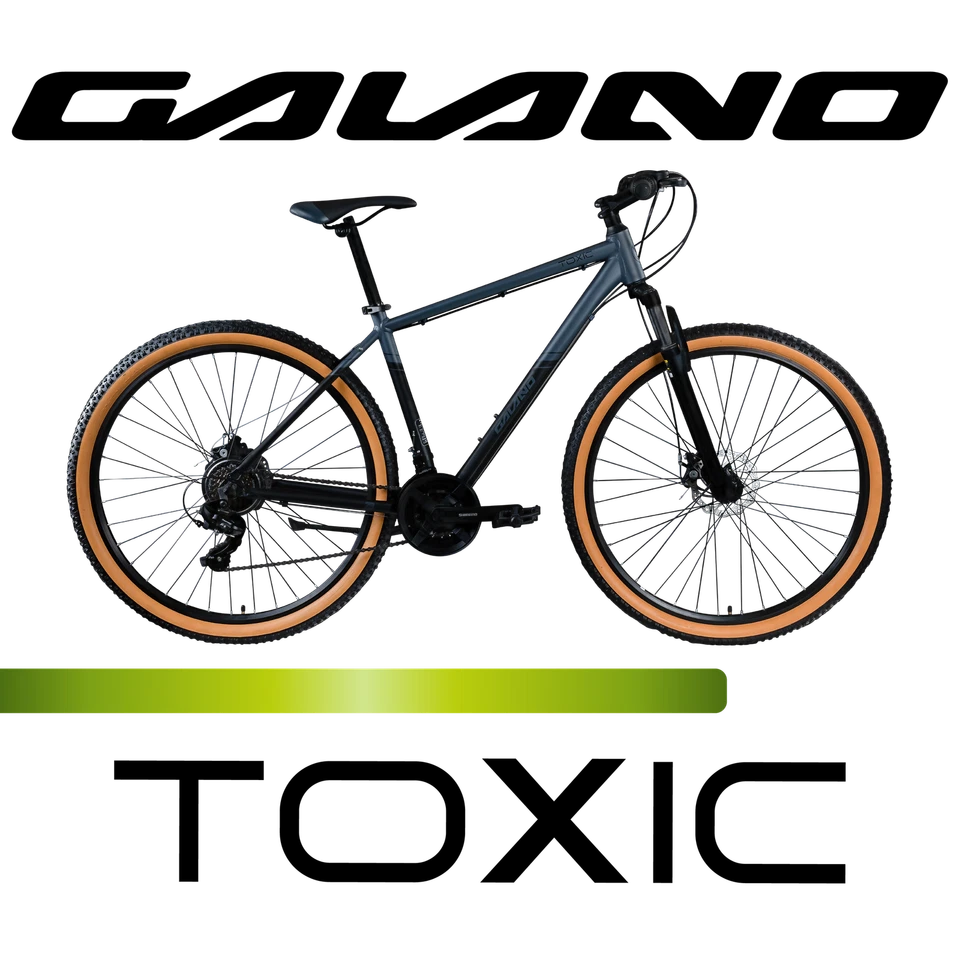 Galano Toxic 29" 29 Zoll Mountainbike 21 Gang Fahrrad Federgabel schwarz 48 cm - Bild 2 von 4