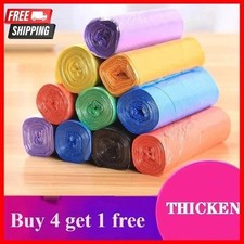 100 Count 4 Gallon Trash Bags, Small Colorful Garbage Bags with Handle for Home