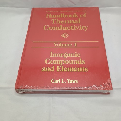 #ad Handbook of Thermal Conductivity Volume 4 Inorganic Compounds amp; Elements Yaws $75.00