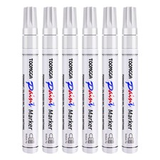 TOOMGGA White Paint Pens Permanent Markers - 1 Count Pack of 6 ,