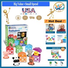 Peekaboo Learning Farm Toys Set with Animal Finger Puppets 18 