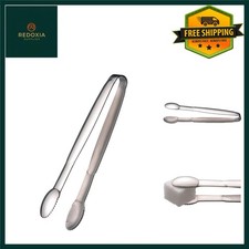 Classic Stainless Steel Sugar Tongs - Serrated Mini Serving Grip 4"